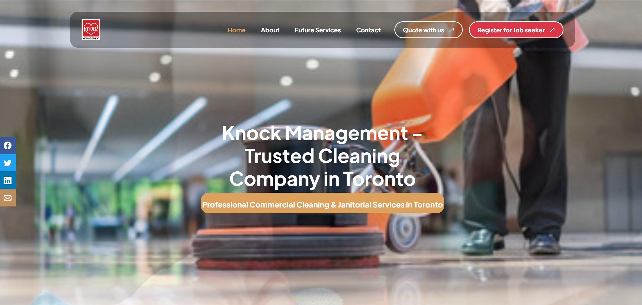 Knock Management website
